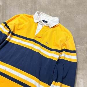 Tommy Hilfiger Yellow Striped Long Sleeve Rugby Shirt
